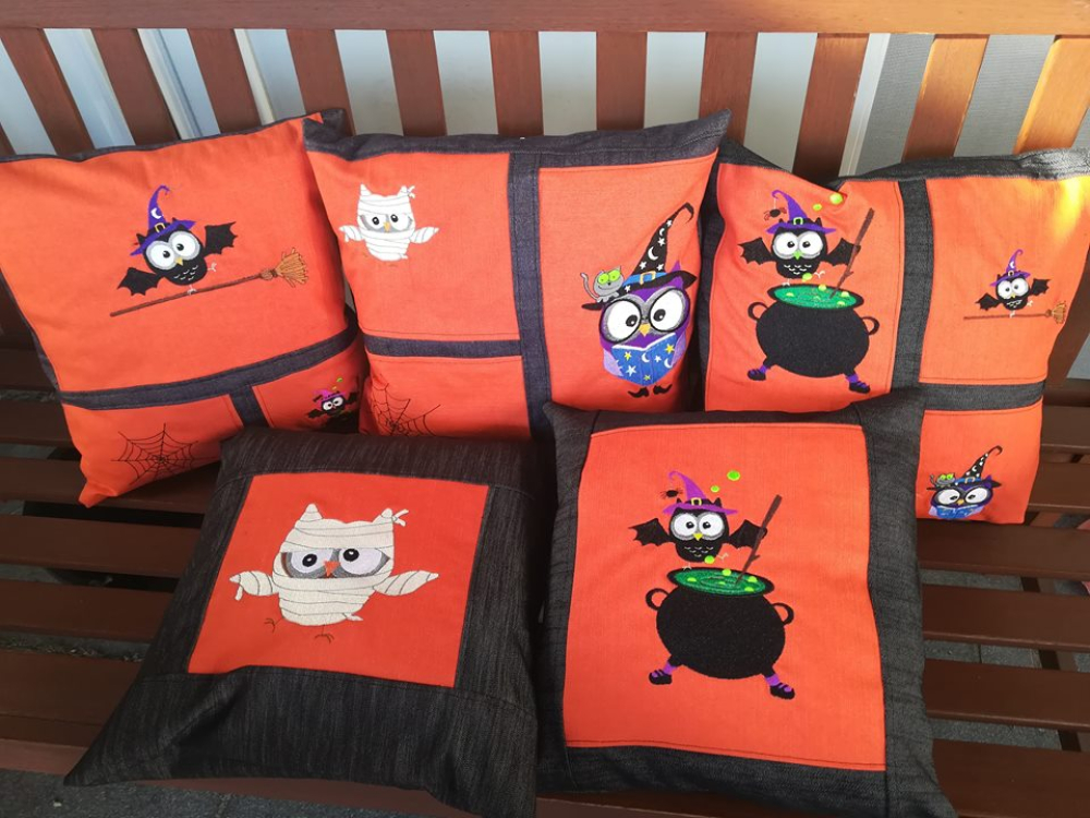 Mumien-Eule - Halloweeneule 10x10