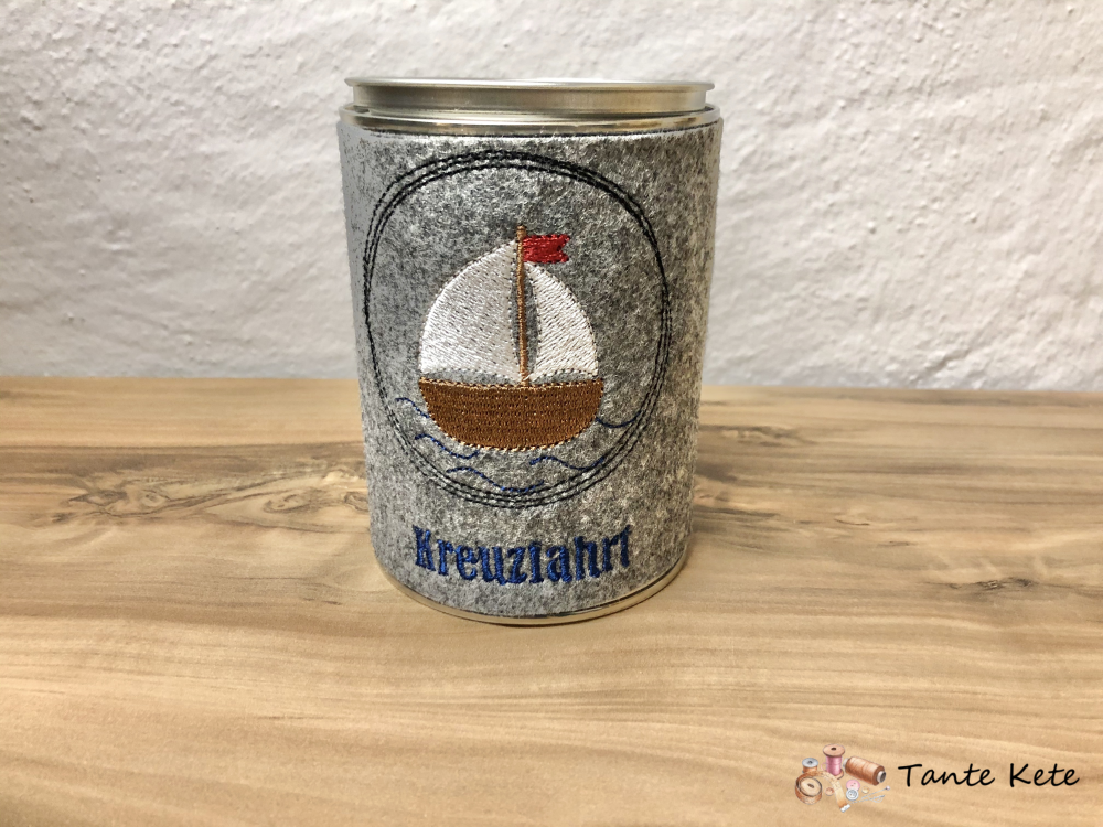 Stickdatei für Spardosen - Kreuzfahrt 10x10