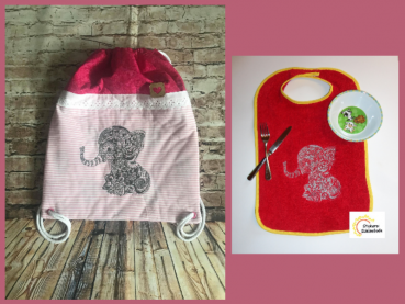 Baby Elefant Zendoodle 15x24