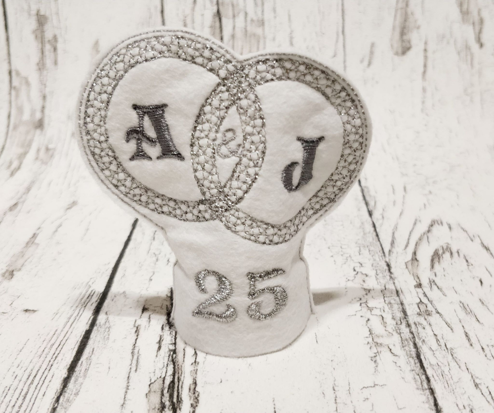 Teelichtcover Verschlungene Ringe ITH 10x10