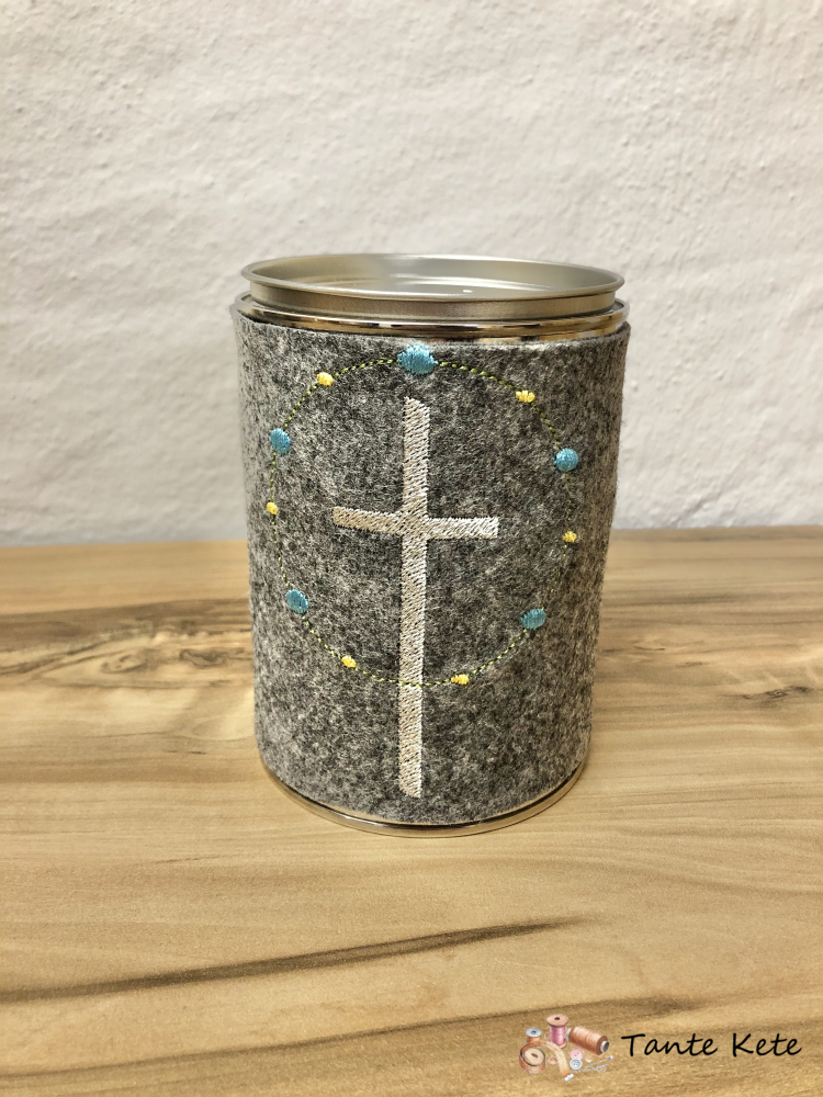 Stickdatei für Spardosen Kreuz 7 10x10