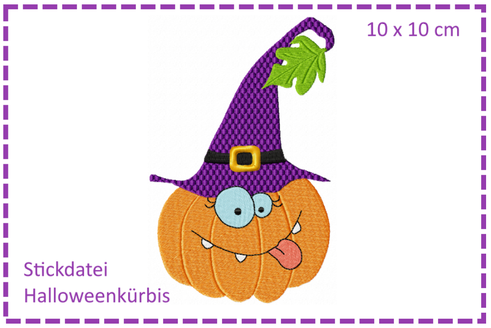 Halloween Kürbis - Halloweeneule 10x10