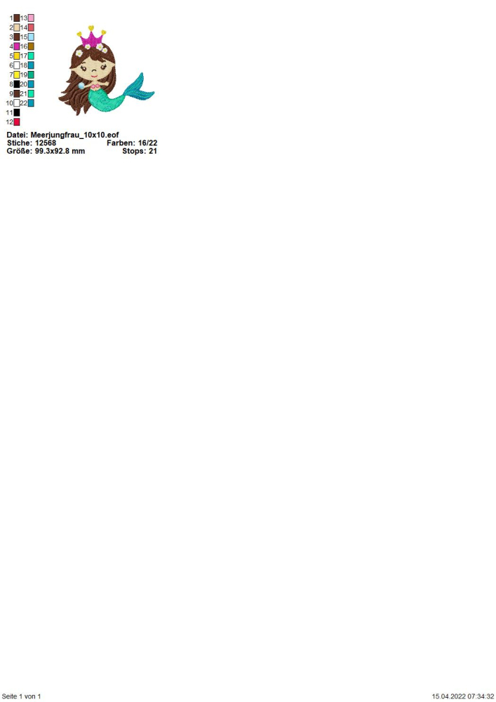 Meerjungfrau 10x10