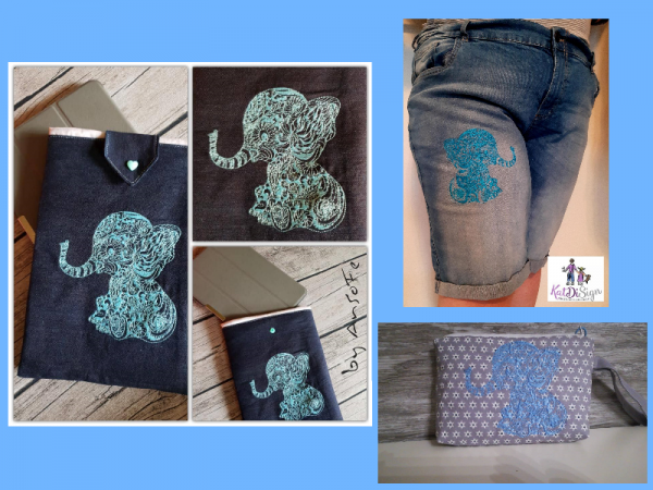 Baby Elefant Zendoodle 15x24