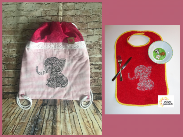 Baby Elefant Zendoodle 15x24