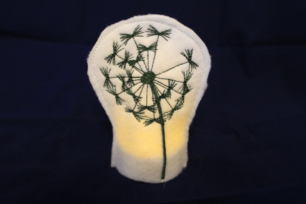 Teelichtcover Pusteblume ITH 10x10